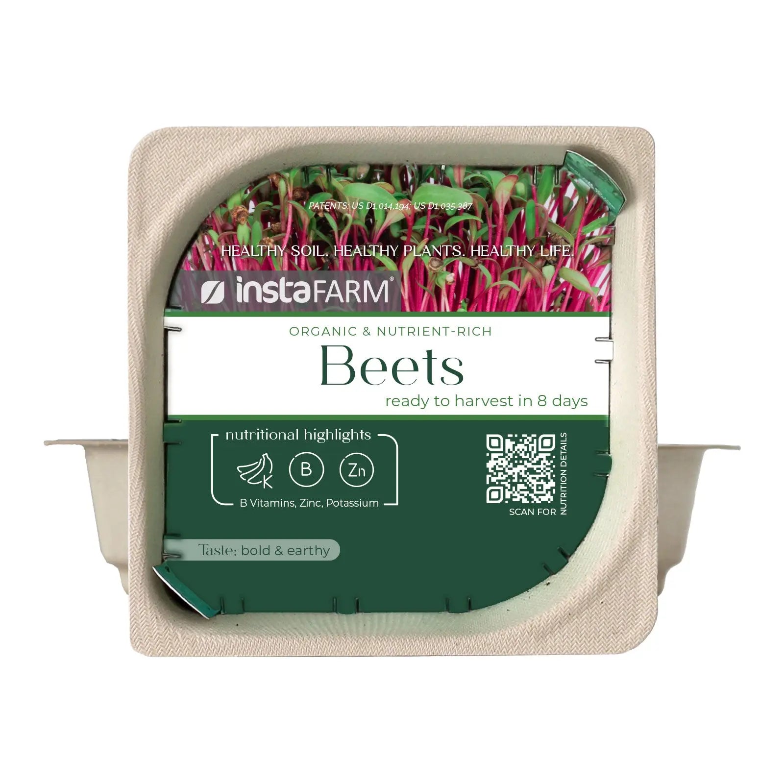 Organic Red Beet Microgreen seed and soil kit