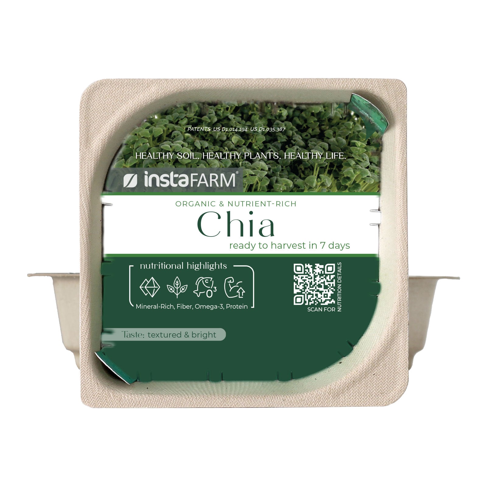 Organic Chia Microgreen Seeds with soil Kit