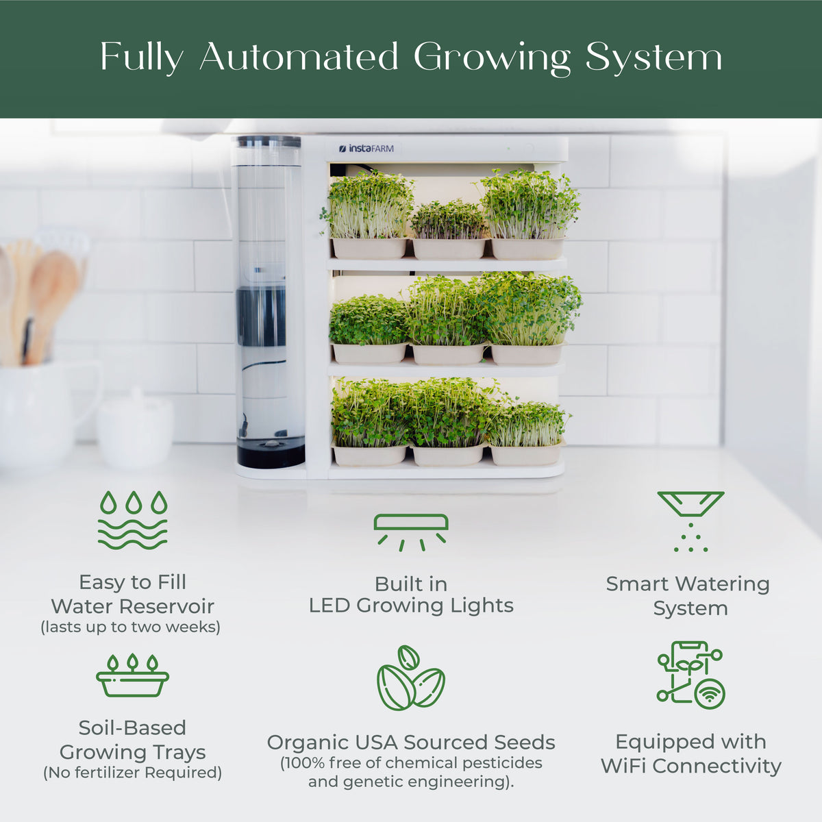 Instafarm - Automated Countertop Microgreen & Plant Farm