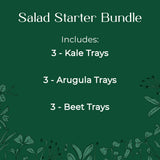 Salad Starter Microgreen seed and soil kit - Kale, Arugula, Beets