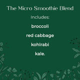 Organic Smoothie Microgreen Blend seeds with soil kit - Broccoli, Red Cabbage, Kohlrabi, Kale