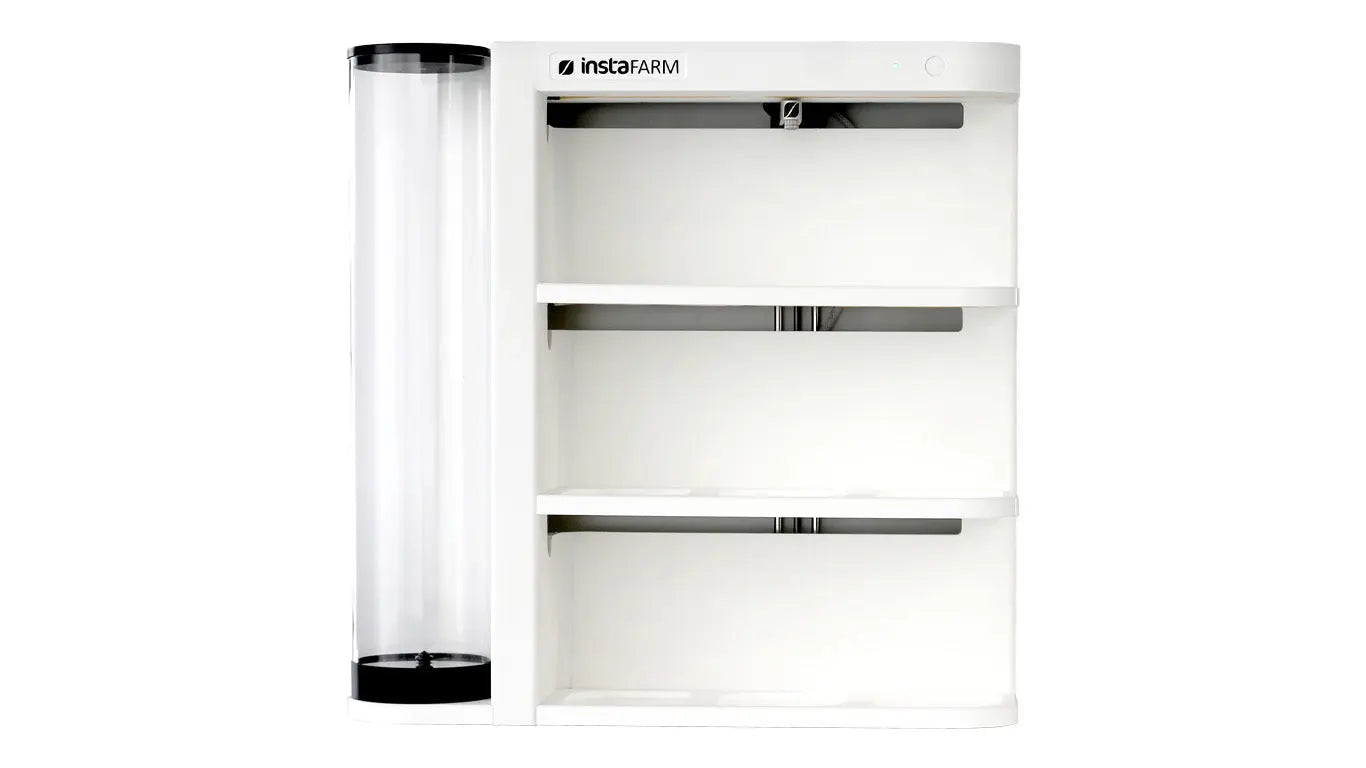 Automated and compact microgreen growing kitchen kit - LED light and watering